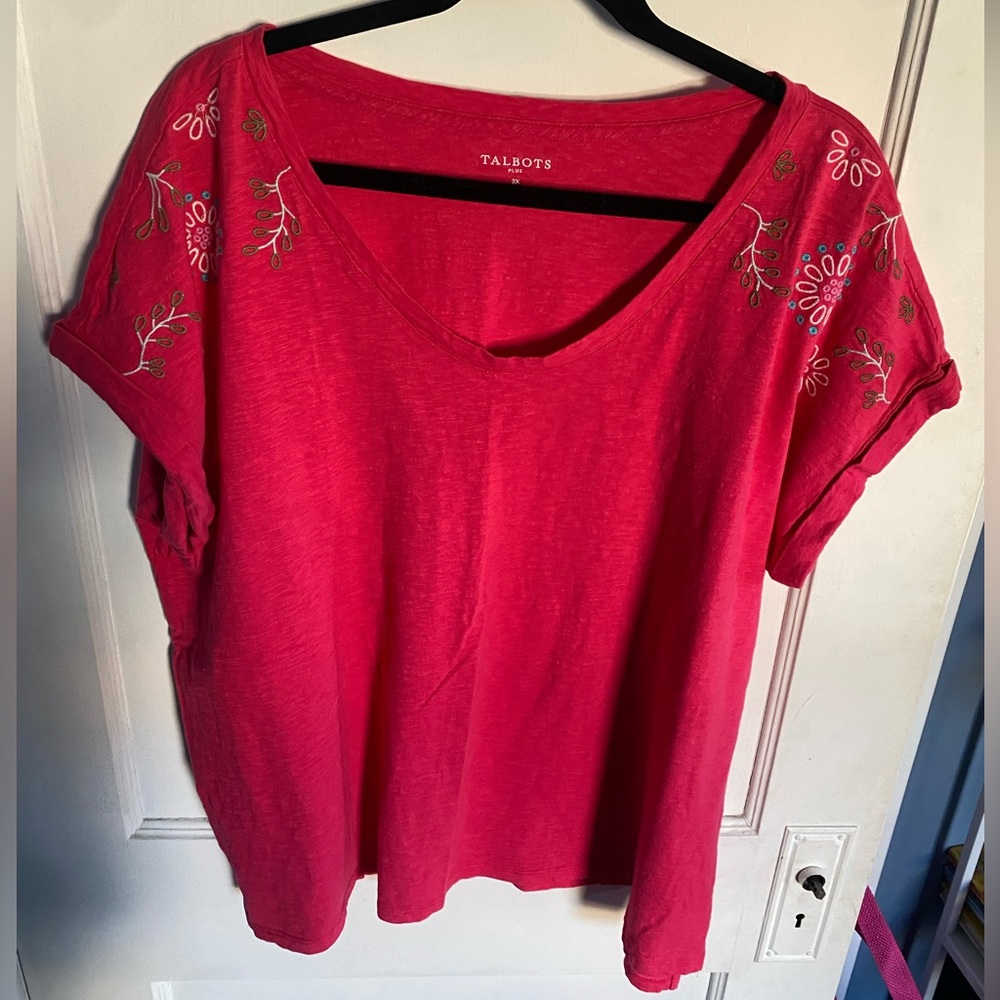 Sz 2x Talbots 100% Cotton Top